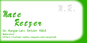mate retzer business card